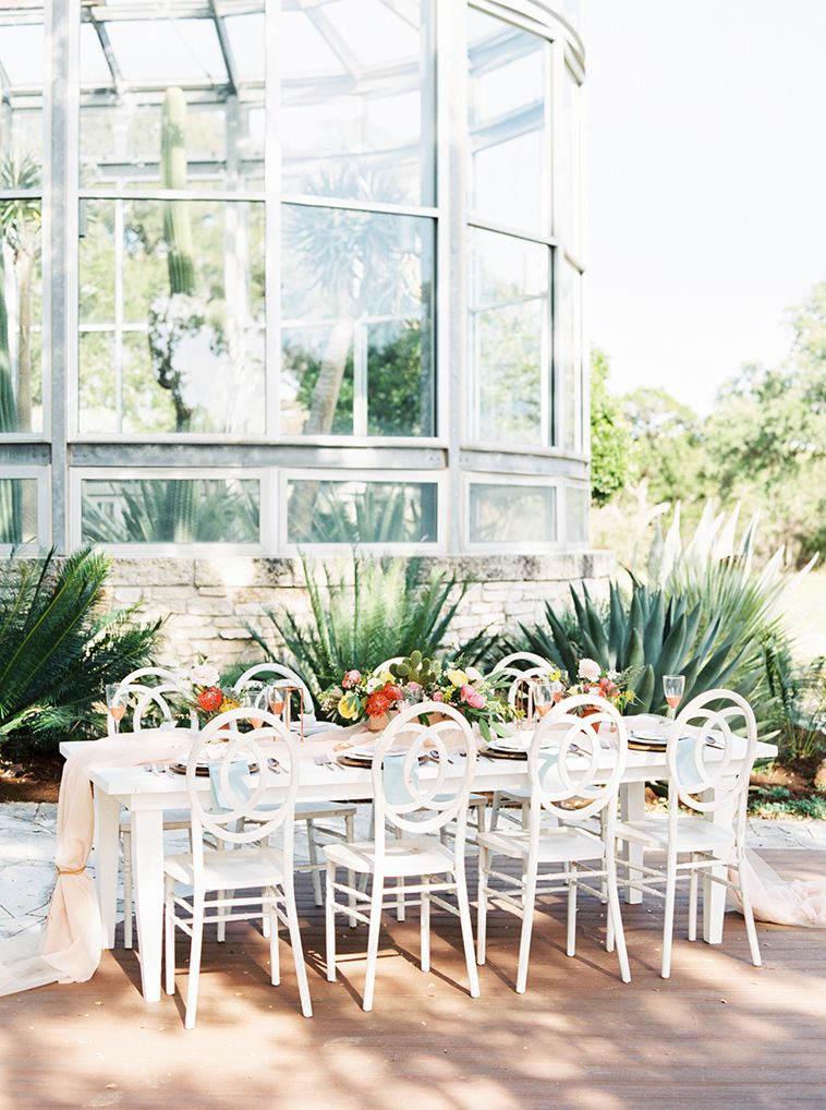 A Desert Greenhouse Garden Party Venue In Driftwood Texas