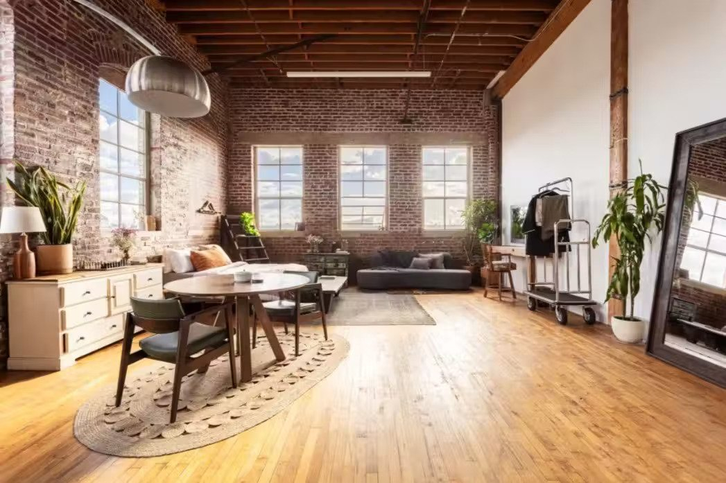 Exposed Brick Light-filled Ny Library Corner Loft