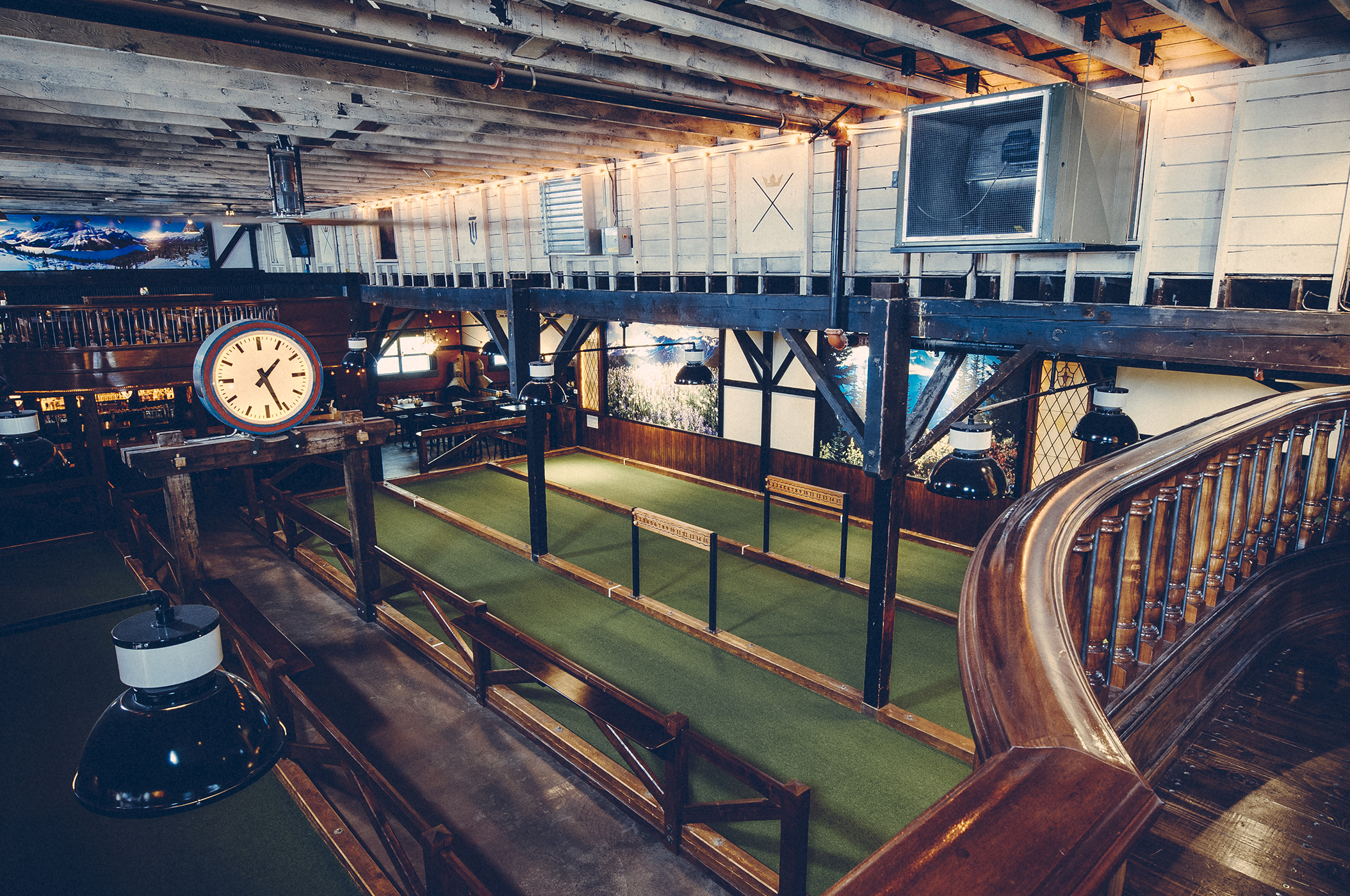 Rhein-Haus-Bocce-Courts-from-Mezzanine Rhein Haus