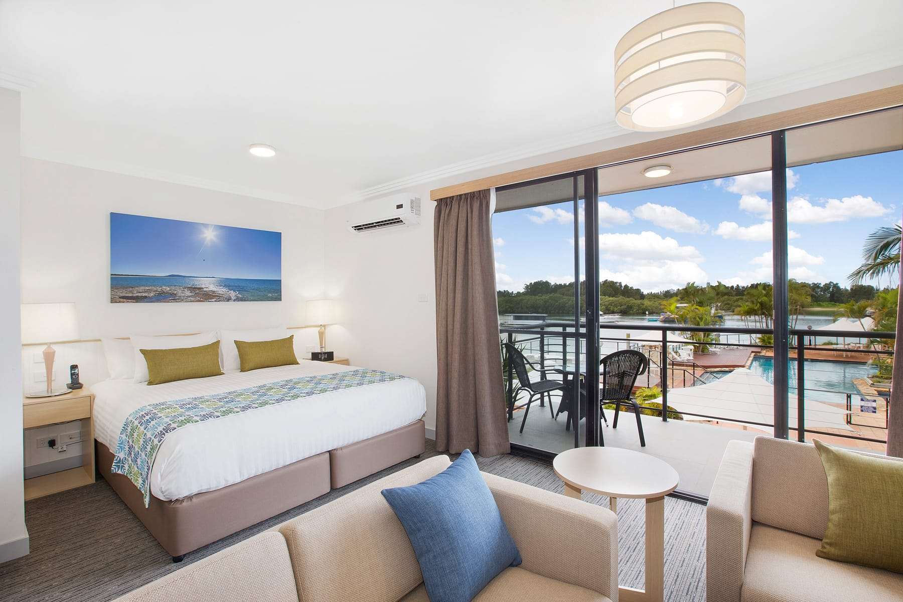Sails-Resort-Water-Studio-Bed-View-A3B Sails Resort Port Macquarie by Rydges