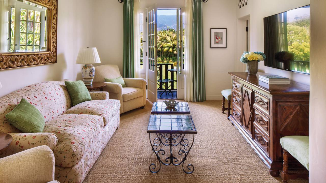 garden suite LR-four seasons resort the biltmore santa barbara Four Seasons Resort The Biltmore Santa Barbara