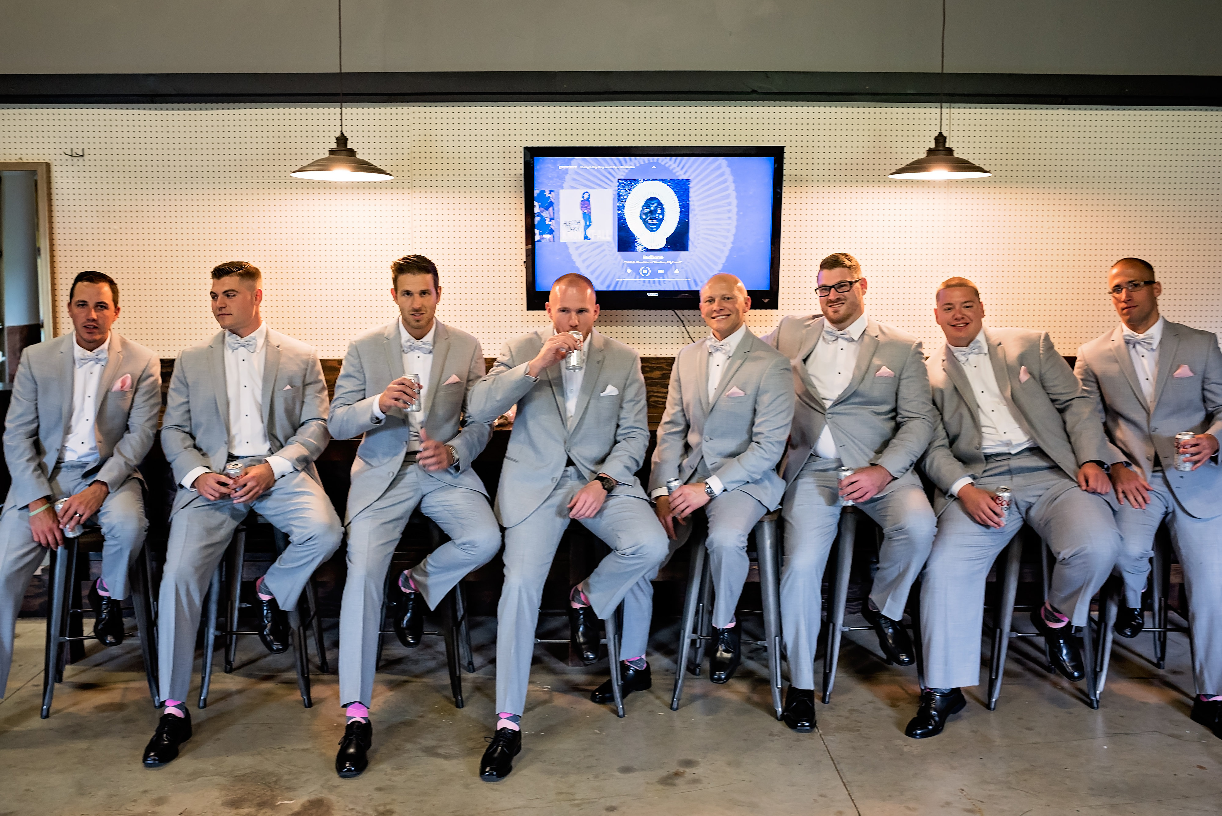 Carrie Kizuka Groomsmen The Barn at Silverstone
