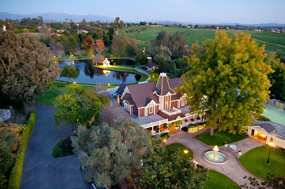 Aerial wide-smaller Grand Tradition Estate and Gardens