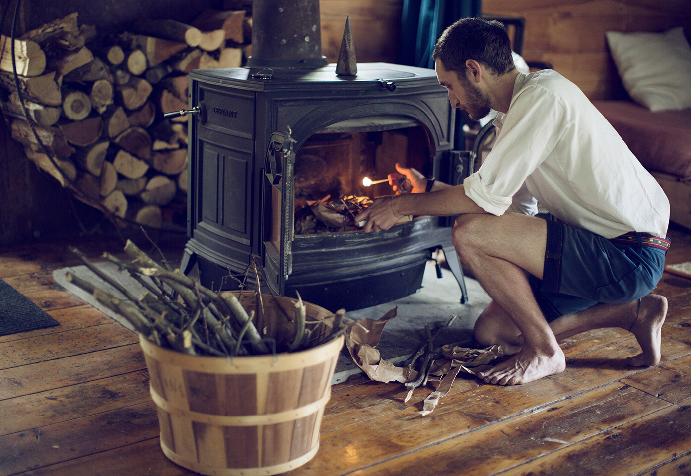 07-Wood-Burning-Stove The Barn in Tivoli