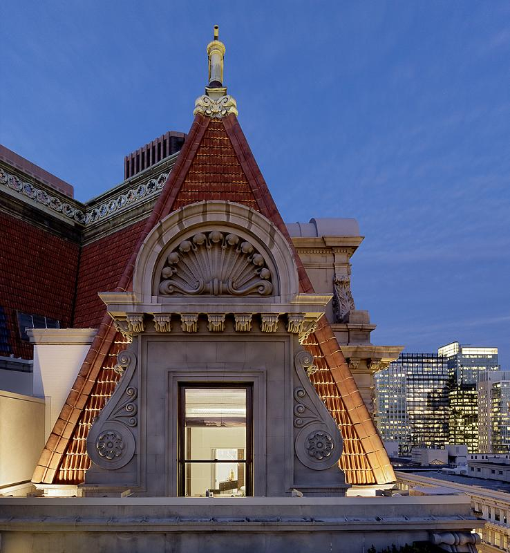 evening at One Kearny Club (view from rooftop terrace) One Kearny Club