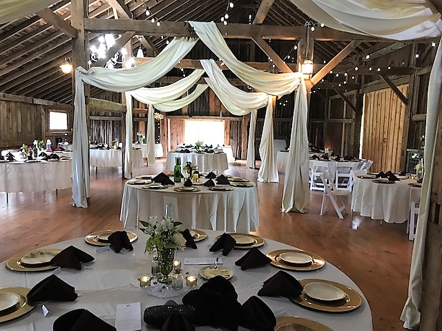 tables set Longhill Farm Events