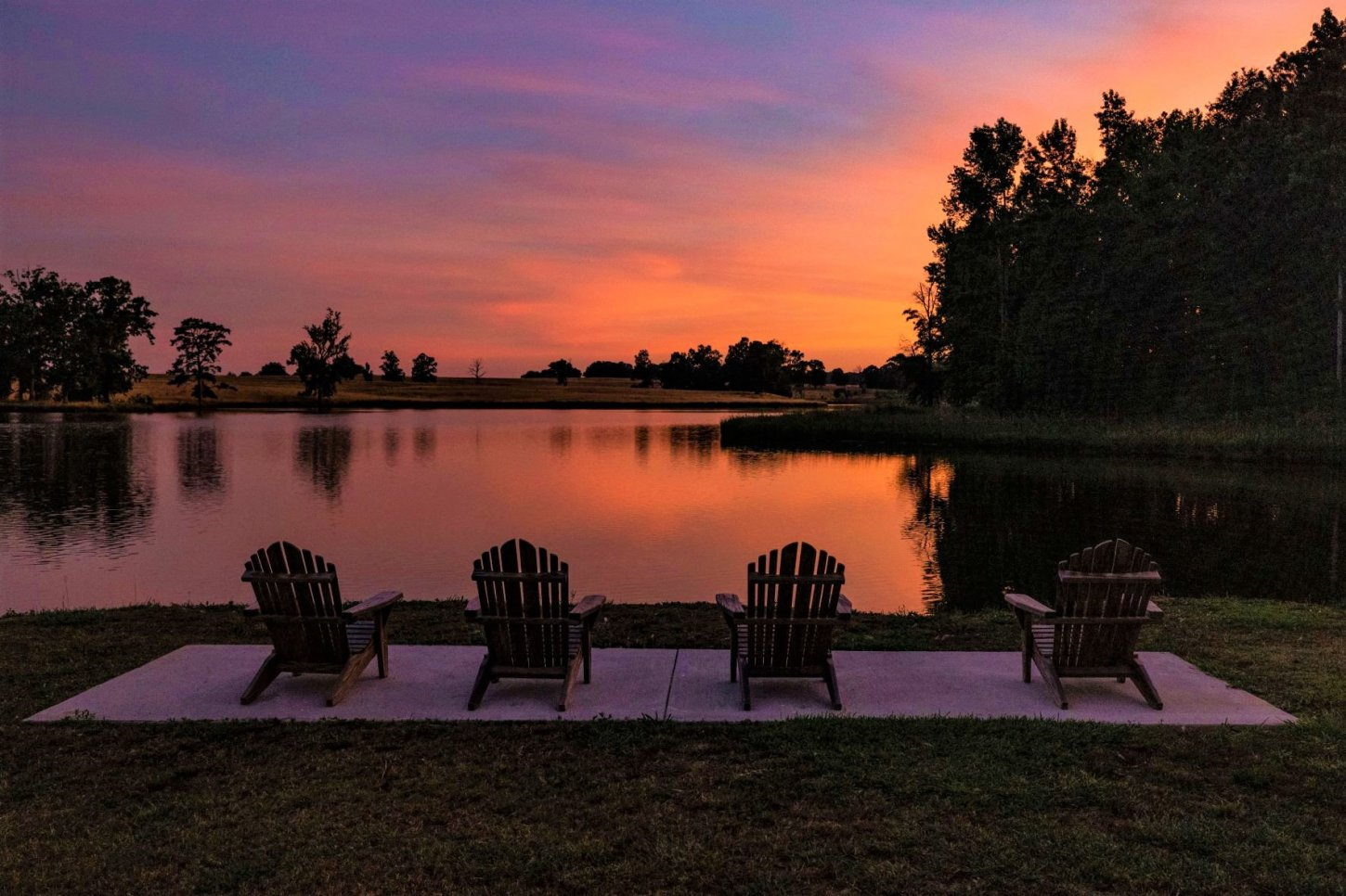 lakeside-sunset-adirondack-chairs The Farm at Wolf Creek