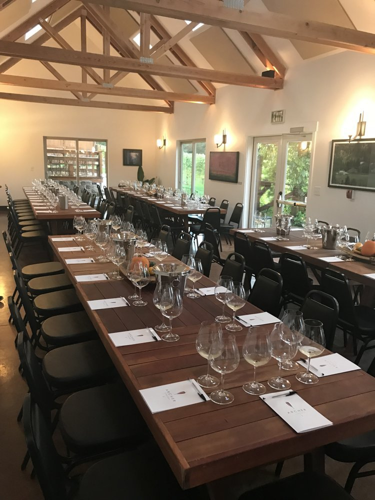 Newberg TR Event Table Set Up Archer Vineyard