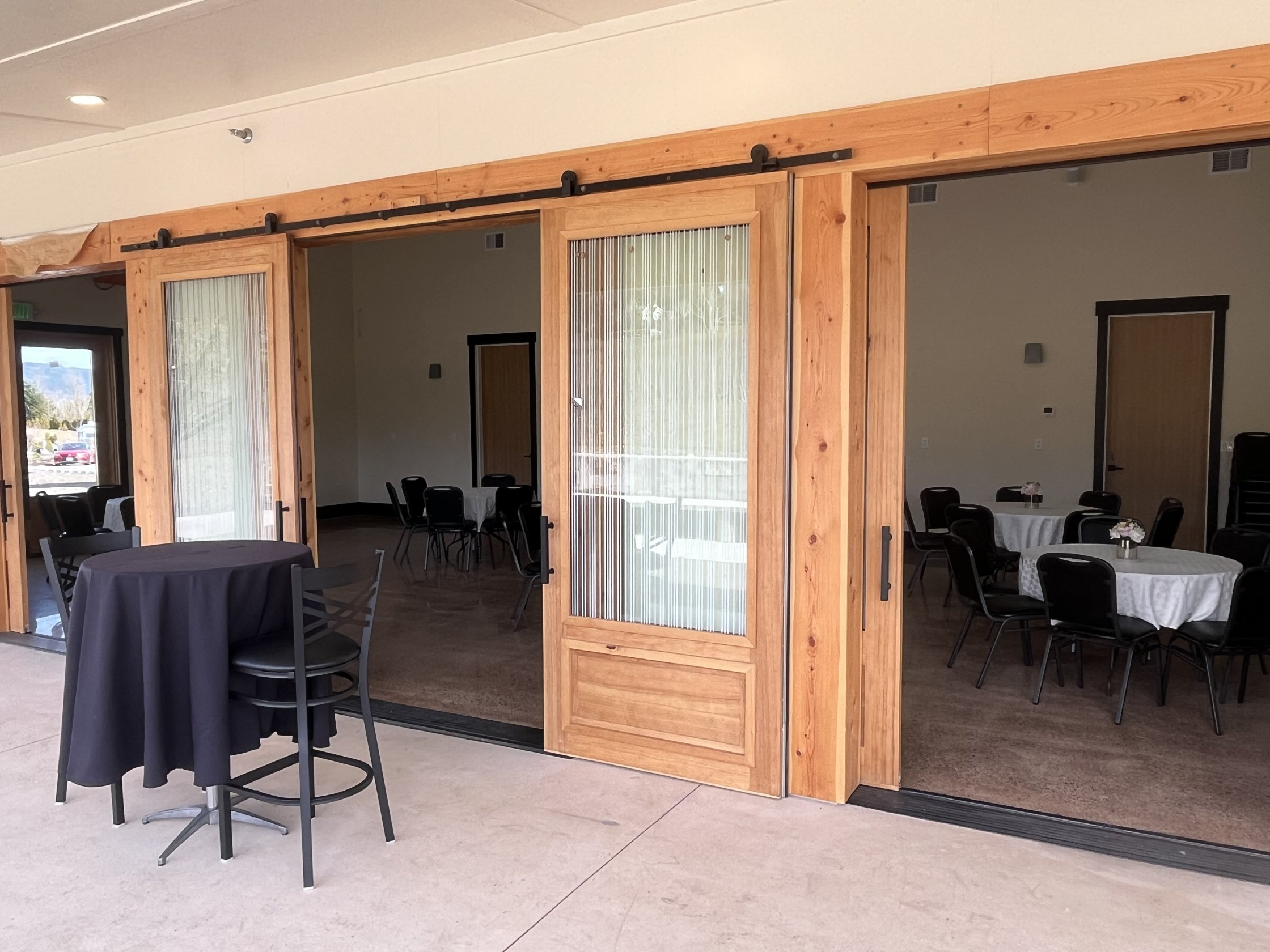 Clubhouse patio doors Dundee Hills Resort