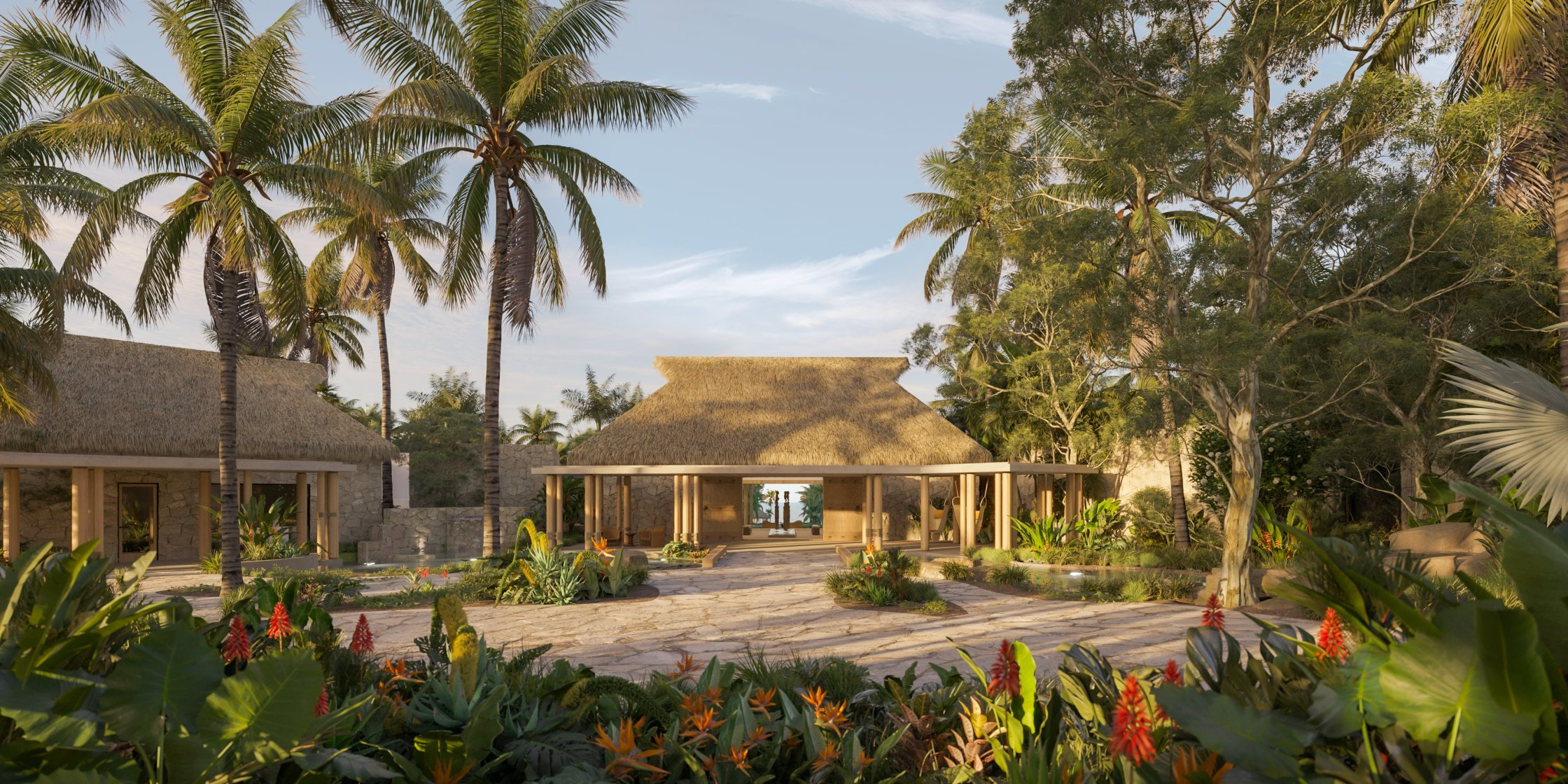 arrival-pavillion Omni Resort at Punta de Mita, Mexico