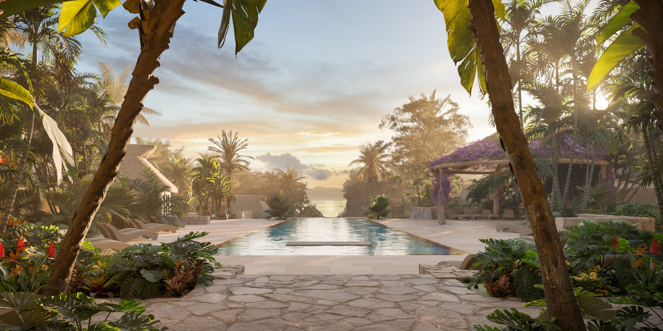 spa-pool-sunset Omni Resort at Punta de Mita, Mexico