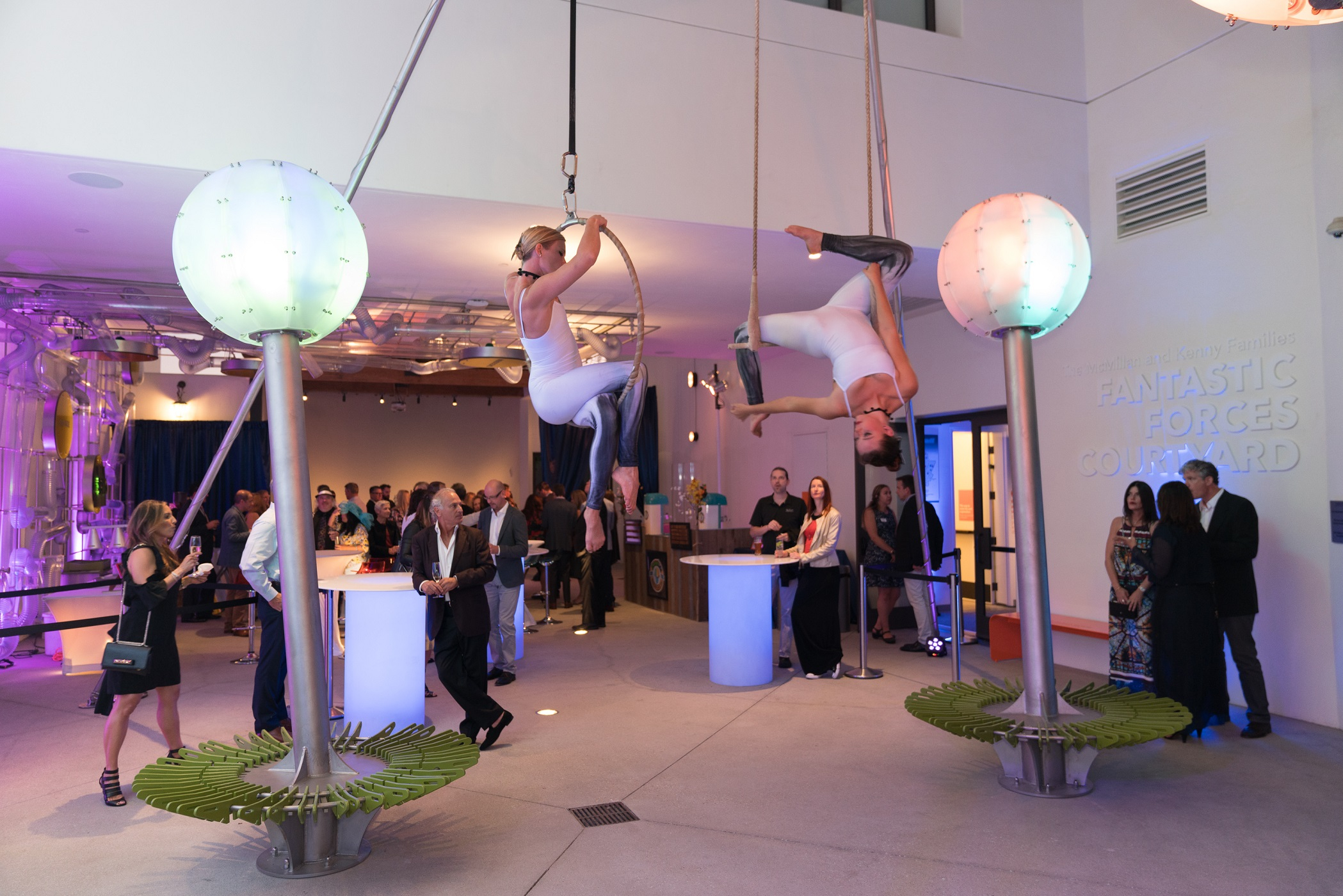 Fantastic Forces Courtyard Aerialists - J North Productions resize MOXI, The Wolf Museum of Exploration + Innovation