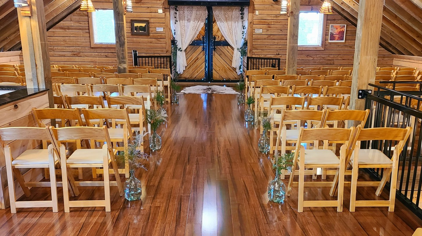 Ceremony 2nd floor Stables Sandy Creek Farms