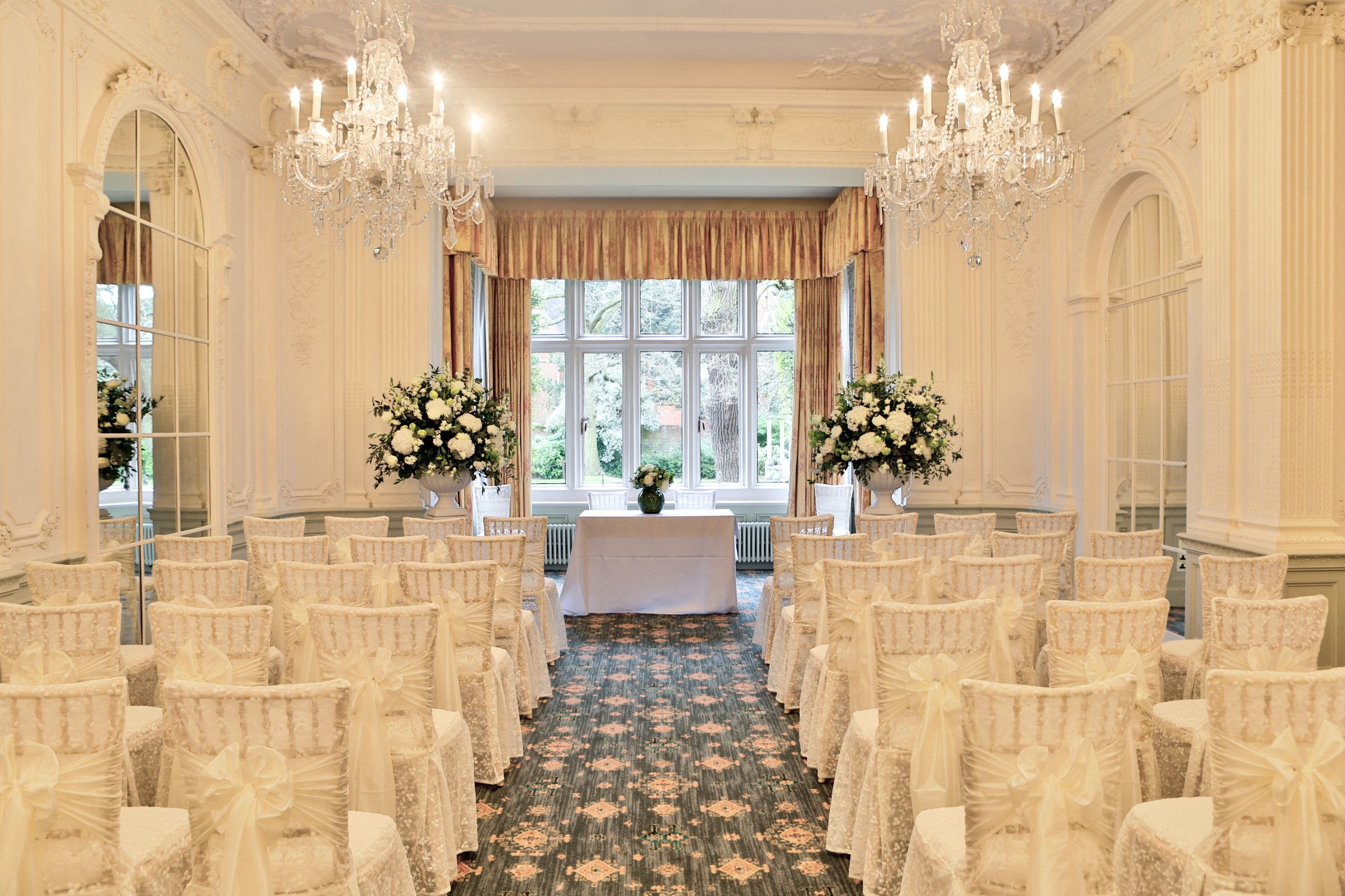 Wedding Ceremony (Chivari Chairs) Warren House Hotel