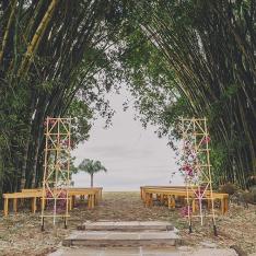 You’ll Never Believe This Bohemian Couple’s Dramatic Wedding Arch