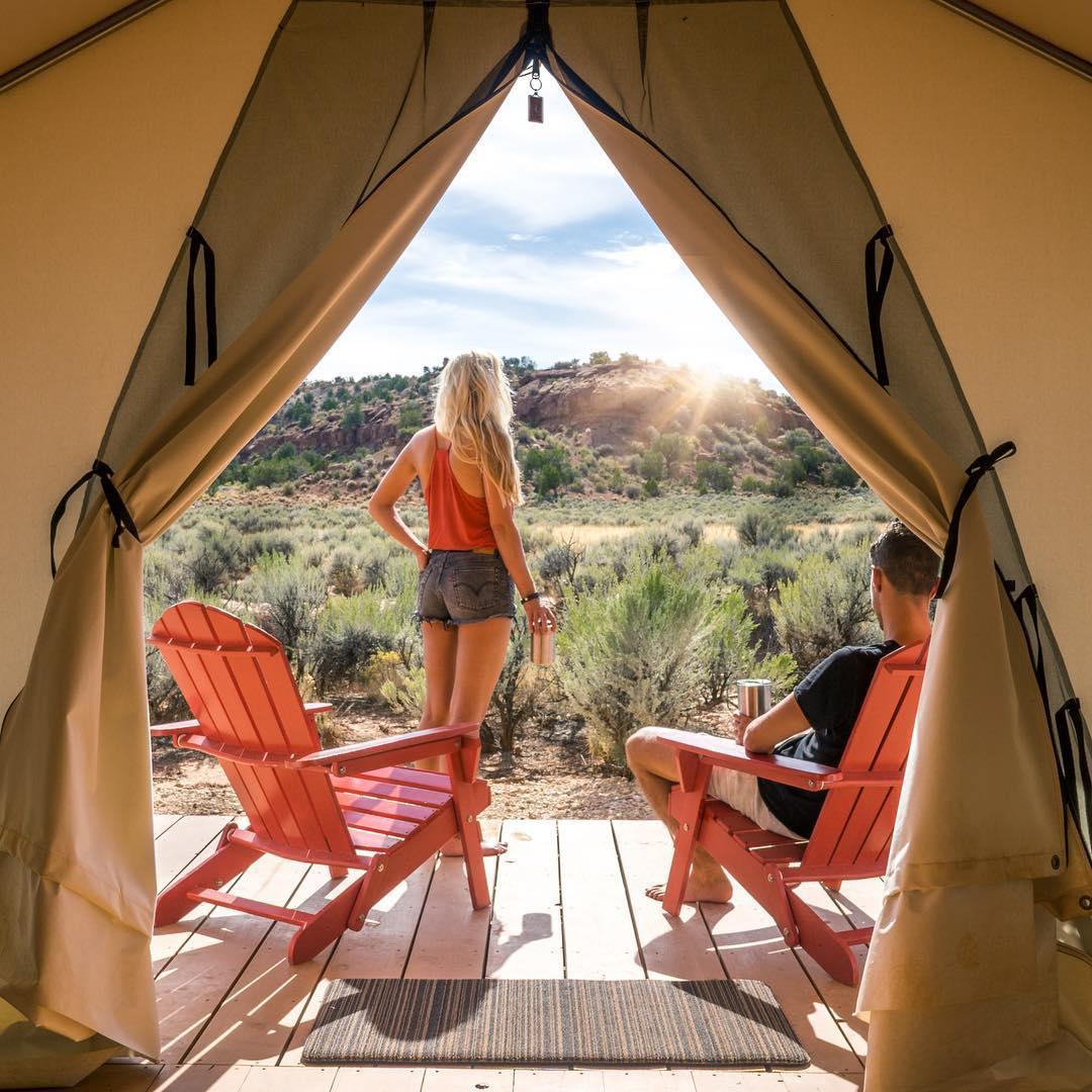 浪漫的野外露营 帐篷酒店英里末端豪华帐篷